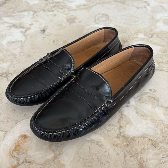 Sacoor Brothers Women's Patent Leather Drivers Loafers - Picture 3 of 11